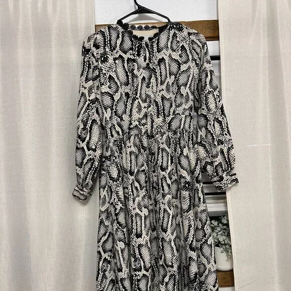 Dainty Jewell's Snake Print Dress - Picture 1 of 5